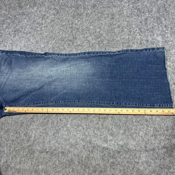 Lane Bryant Jeans Womens 20 Blue Mid Rise A Line Trouser Wide Leg Stretch Denim - Picture 11 of 12